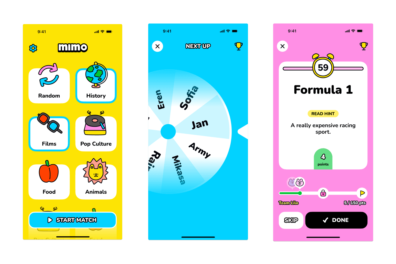 Mimo app screenshot 1